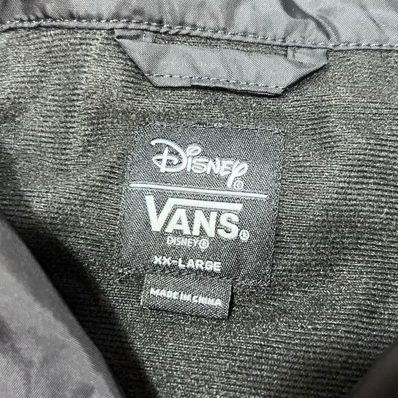 Vans x Disney Torrey 80s Mickey Mouse Jacket Adult XXL Black Windbreaker New - Picture 8 of 10